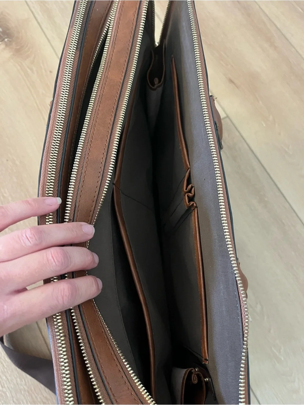 Men/Women Brown Laptop Briefcase Bag